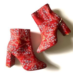 Ted Baker Kyoto Red Ishbel Booties Heel 